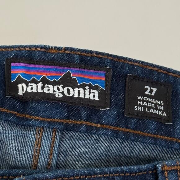 Women's Patagonia Dark Wash Straight Fit Denim Jeans w/Pockets - Size: 27 - Picture 4 of 5